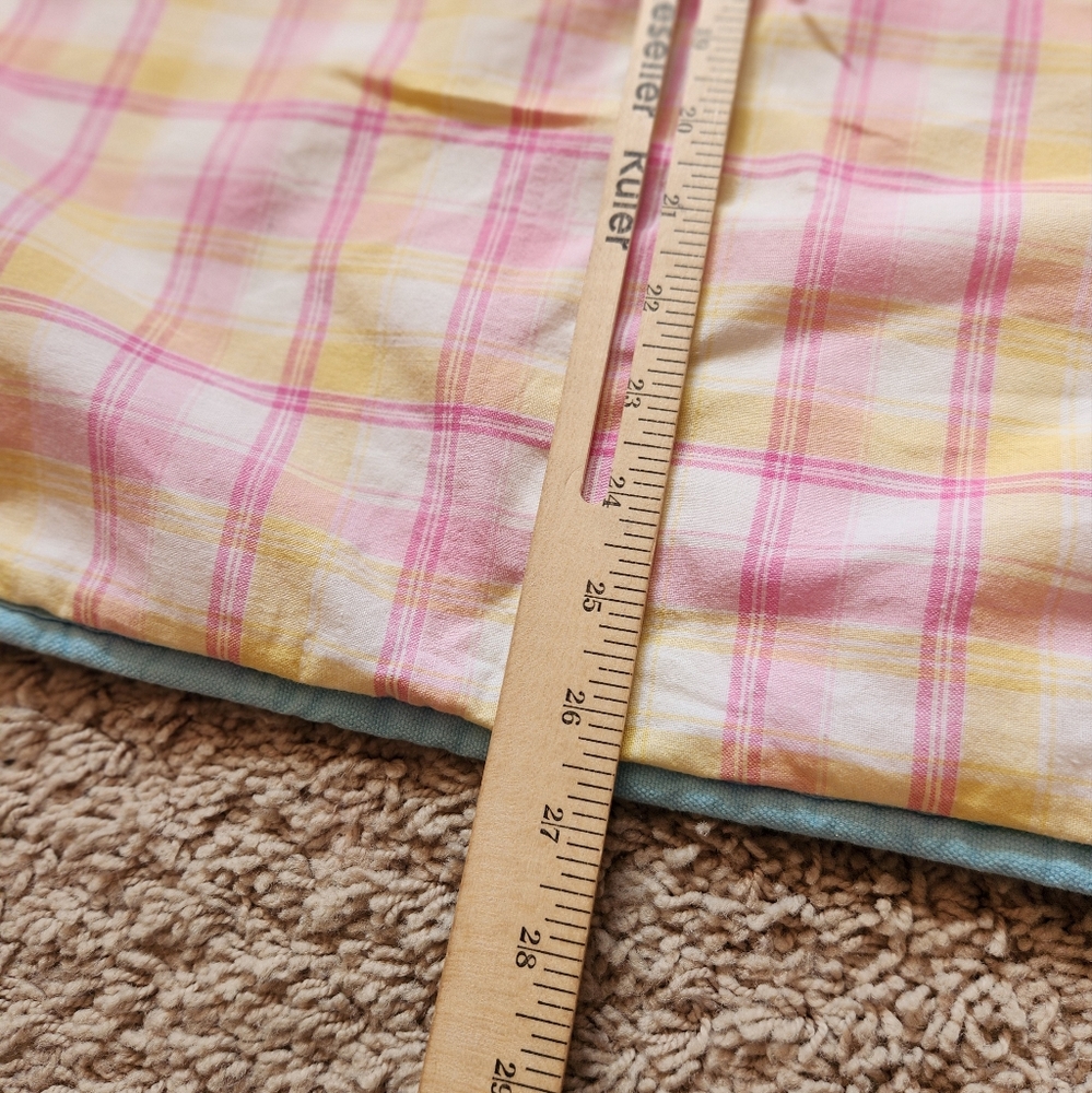 POTTERY BARN Kids Pillow Case Sham Pink Yellow Home Bedding Cotton 26 x 26 - Picture 6 of 7